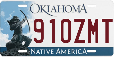 OK license plate 910ZMT