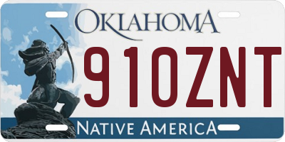 OK license plate 910ZNT