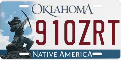 OK license plate 910ZRT