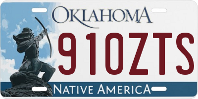 OK license plate 910ZTS