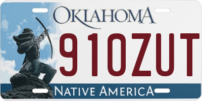 OK license plate 910ZUT