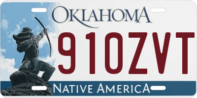 OK license plate 910ZVT