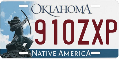 OK license plate 910ZXP