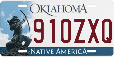 OK license plate 910ZXQ