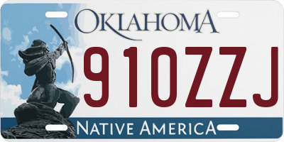 OK license plate 910ZZJ