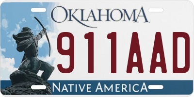 OK license plate 911AAD