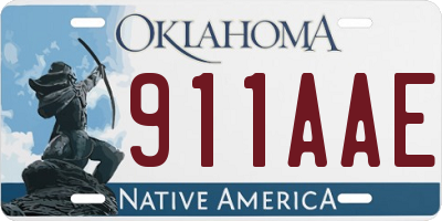 OK license plate 911AAE