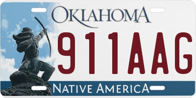 OK license plate 911AAG