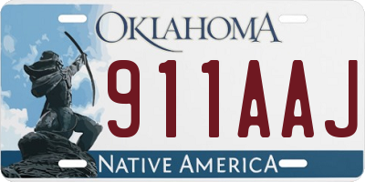 OK license plate 911AAJ