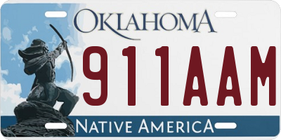 OK license plate 911AAM