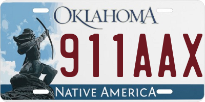 OK license plate 911AAX