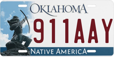 OK license plate 911AAY