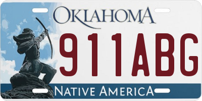 OK license plate 911ABG