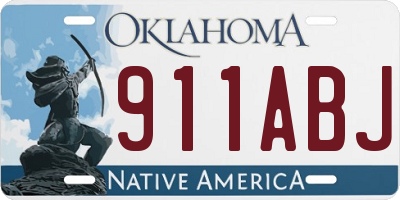 OK license plate 911ABJ