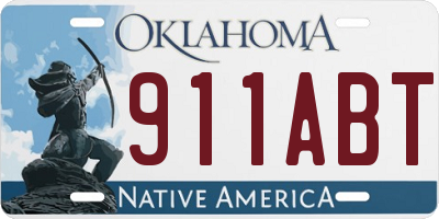 OK license plate 911ABT