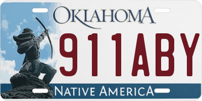 OK license plate 911ABY