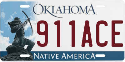 OK license plate 911ACE