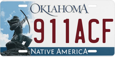 OK license plate 911ACF