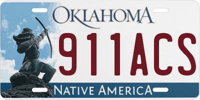 OK license plate 911ACS
