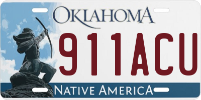 OK license plate 911ACU