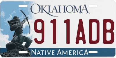 OK license plate 911ADB