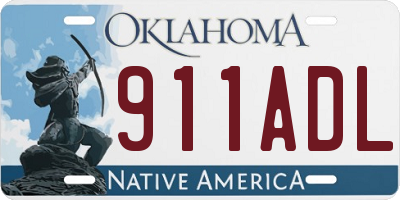 OK license plate 911ADL
