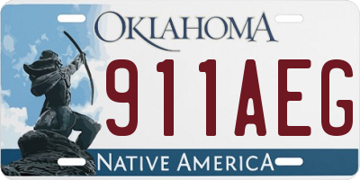 OK license plate 911AEG