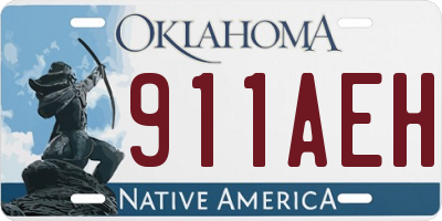 OK license plate 911AEH