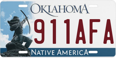 OK license plate 911AFA