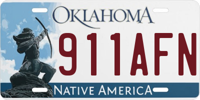 OK license plate 911AFN
