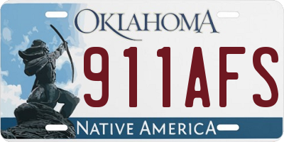 OK license plate 911AFS