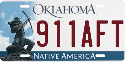 OK license plate 911AFT