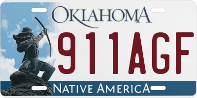 OK license plate 911AGF
