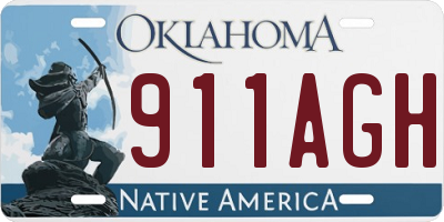 OK license plate 911AGH