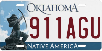 OK license plate 911AGU