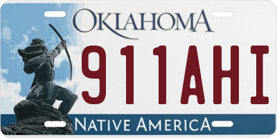 OK license plate 911AHI
