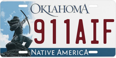 OK license plate 911AIF