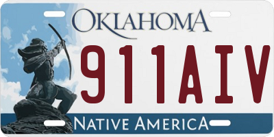 OK license plate 911AIV