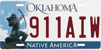 OK license plate 911AIW