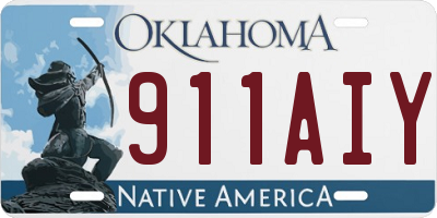 OK license plate 911AIY