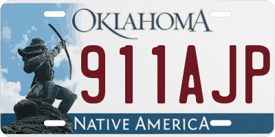 OK license plate 911AJP