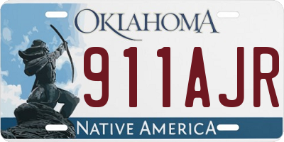 OK license plate 911AJR
