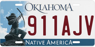 OK license plate 911AJV