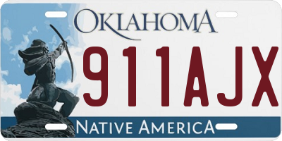 OK license plate 911AJX