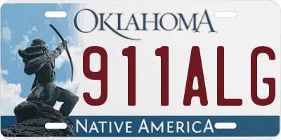 OK license plate 911ALG