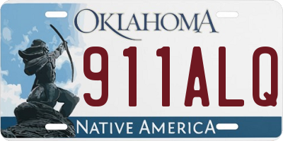 OK license plate 911ALQ
