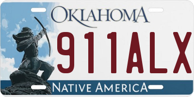 OK license plate 911ALX