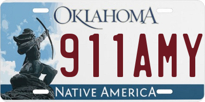 OK license plate 911AMY