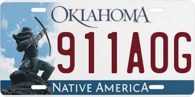 OK license plate 911AOG