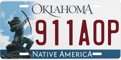 OK license plate 911AOP